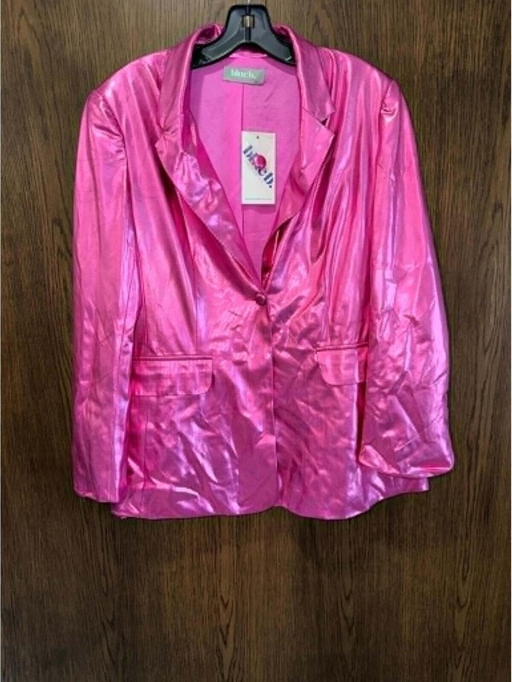 Blue B Collection Women's Pink Shimmery Blazer Size Small NWT